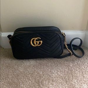Authentic Gucci GG Marmont Matelasse bag black